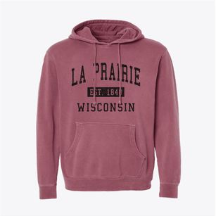 La Prairie Wisconsin Classic Established Pigment-Dyed Hoodie