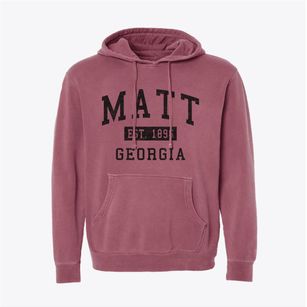 Matt Georgia Classic Established Pigment-Dyed Hoodie