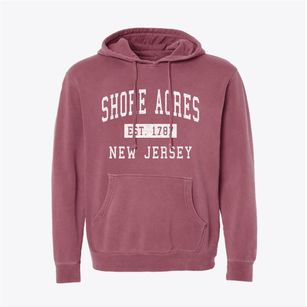 Shore Acres New Jersey Classic Established Pigment-Dyed Hoodie