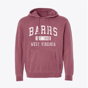 Barrs West Virginia Classic Established Pigment-Dyed Hoodie