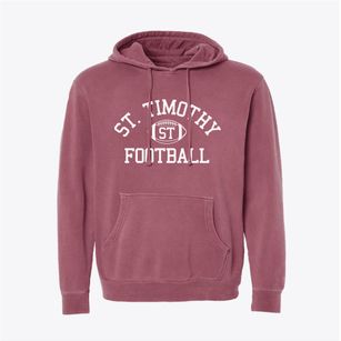 St. Timothy Classic Football Pigment-Dyed Hoodie