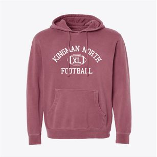 Kingman High School North Classic Football Pigment-Dyed Hoodie