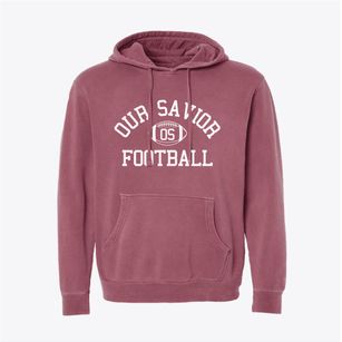 Our Savior Lutheran School Classic Football Pigment-Dyed Hoodie