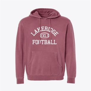 Lakeridge High School Classic Football Pigment-Dyed Hoodie