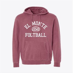 El Monte Christian School Classic Football Pigment-Dyed Hoodie