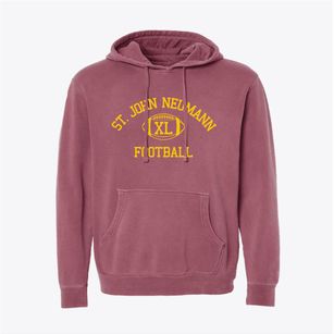 St. John Neumann Classic Football Pigment-Dyed Hoodie