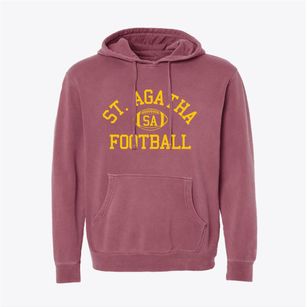 Saint Agatha School Classic Football Pigment-Dyed Hoodie