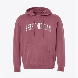 Perry Meridian High School Varsity Arch Pigment-Dyed Hoodie