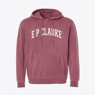 E P Clarke Elementary School Varsity Arch Pigment-Dyed Hoodie