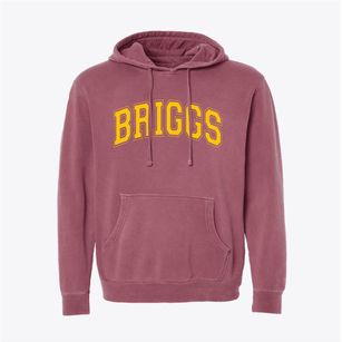 Briggs High School Varsity Arch Pigment-Dyed Hoodie