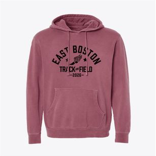 East Boston High School Track and Field Pigment-Dyed Hoodie