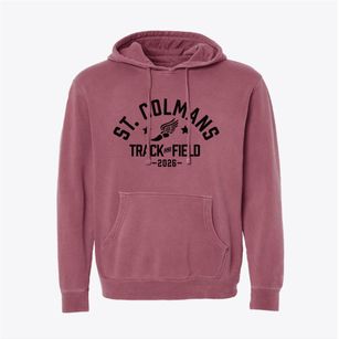 Saint Colmans Home School Track and Field Pigment-Dyed Hoodie