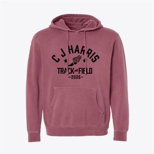 C J Harris Elementary School Track and Field Pigment-Dyed Hoodie