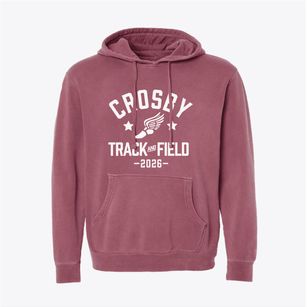 Crosby Middle School Track and Field Pigment-Dyed Hoodie