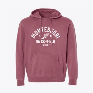 Montessori School Pleasant Grove Track and Field Pigment-Dyed Hoodie