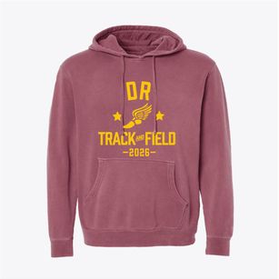 Dr Charles R Drew Alternative Elementary Track and Field Pigment-Dyed Hoodie