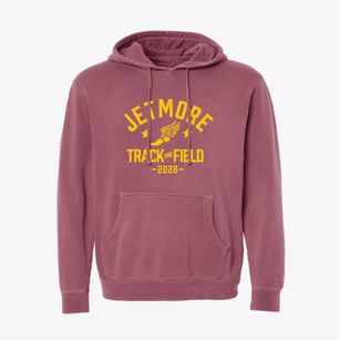 Jetmore Elementary School Track and Field Pigment-Dyed Hoodie