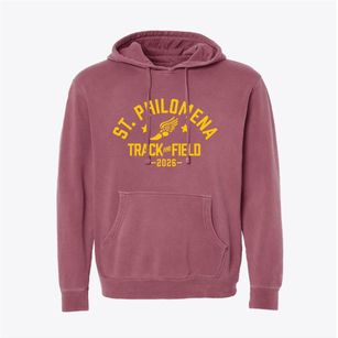 Saint Philomena School Track and Field Pigment-Dyed Hoodie