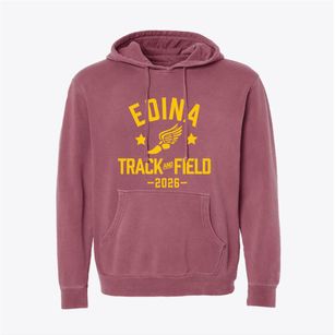 Edina High School Track and Field Pigment-Dyed Hoodie