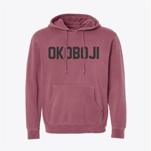 Okoboji Iowa Classic Block Pigment-Dyed Hoodie