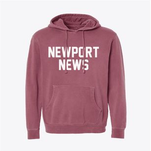 Newport News Virginia Classic Block Pigment-Dyed Hoodie