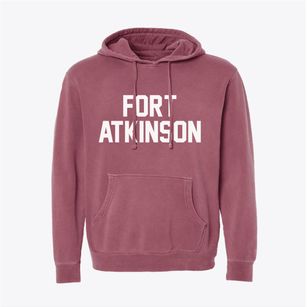 Fort Atkinson Wisconsin Classic Block Pigment-Dyed Hoodie