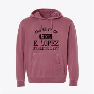 E. Lopez Texas Athletic Dept Pigment-Dyed Hoodie