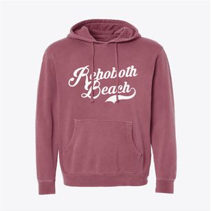 Rehoboth Beach Delaware Vintage Team Pigment-Dyed Hoodie