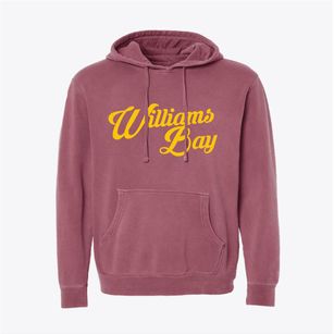 Williams Bay Wisconsin Vintage Team Pigment-Dyed Hoodie