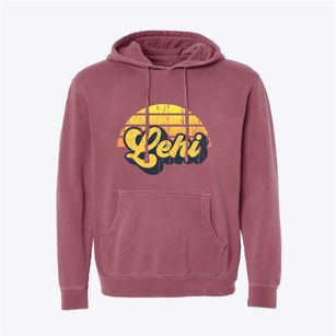 Lehi Utah Sublime Sunset Pigment-Dyed Hoodie