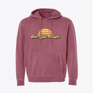 San Luis Obispo California Sublime Sunset Pigment-Dyed Hoodie
