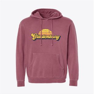 Glastonbury Connecticut Sublime Sunset Pigment-Dyed Hoodie