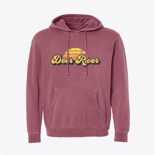 Deer River Minnesota Sublime Sunset Pigment-Dyed Hoodie