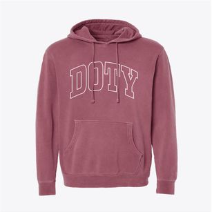 Doty Wisconsin Trendy Block Pigment-Dyed Hoodie