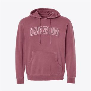Hawk Springs Wyoming Trendy Block Pigment-Dyed Hoodie