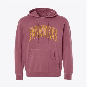Pewaukee Wisconsin Trendy Block Pigment-Dyed Hoodie