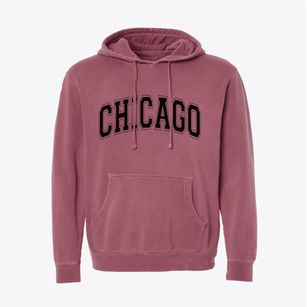 Chicago Illinois Varsity Pigment-Dyed Hoodie