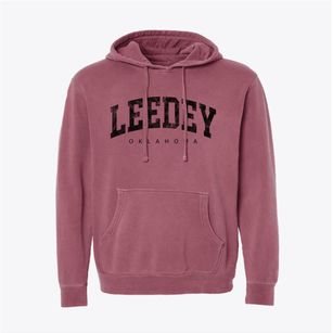 Leedey Oklahoma Urban Vibe Pigment-Dyed Hoodie