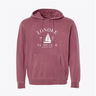 Lonoke Arkansas Yacht Club Pigment-Dyed Hoodie
