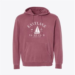 Eastlake Michigan Yacht Club Pigment-Dyed Hoodie