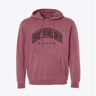 West Yellowstone Montana Inline Pigment-Dyed Hoodie
