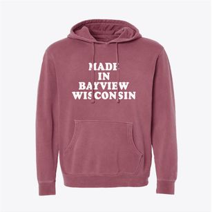 Bayview Wisconsin Classic 70s Pigment-Dyed Hoodie