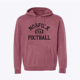 Norfolk Virginia Football Pigment-Dyed Hoodie