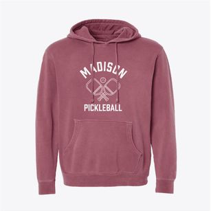 Madison Wisconsin Pickleball Pigment-Dyed Hoodie