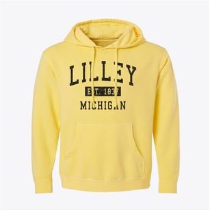 Lilley Michigan Classic Established Pigment-Dyed Hoodie