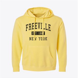 Freeville New York Classic Established Pigment-Dyed Hoodie