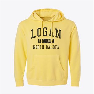 Logan North Dakota Classic Established Pigment-Dyed Hoodie