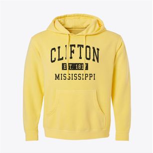 Clifton Mississippi Classic Established Pigment-Dyed Hoodie