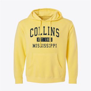 Collins Mississippi Classic Established Pigment-Dyed Hoodie