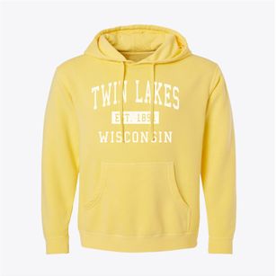 Twin Lakes Wisconsin Classic Established Pigment-Dyed Hoodie